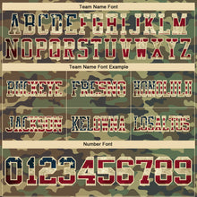 Laden Sie das Bild in den Galerie-Viewer, Custom Camo Vintage USA Flag Cream-Olive 3D Pattern Salute To Service Authentic Football Jersey