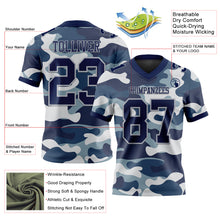 Laden Sie das Bild in den Galerie-Viewer, Custom Camo Navy-Gray 3D Pattern Salute To Service Authentic Football Jersey