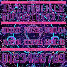 Load image into Gallery viewer, Custom Black Purple-Pink 3D Pattern Magic Mushrooms Over Sacred Geometry Psychedelic Hallucination Authentic Football Jersey