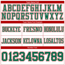 Load image into Gallery viewer, Custom White Kelly Green-Red 3D Pattern Mexico Authentic Football Jersey