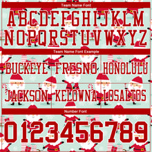 Load image into Gallery viewer, Custom Green Red-White 3D Pattern Christmas Authentic Football Jersey