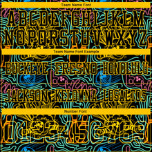 Load image into Gallery viewer, Custom Black Yellow 3D Pattern Bowling Authentic Football Jersey