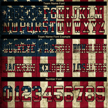 Load image into Gallery viewer, Custom Cream Vintage USA Flag Crimson-Black 3D Pattern Authentic Football Jersey