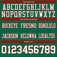 Load image into Gallery viewer, Custom Kelly Green White-Red 3D Pattern Mexico Authentic Football Jersey