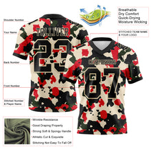 Laden Sie das Bild in den Galerie-Viewer, Custom Camo Black-Cream 3D Pattern Salute To Service Authentic Football Jersey