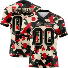 Laden Sie das Bild in den Galerie-Viewer, Custom Camo Black-Cream 3D Pattern Salute To Service Authentic Football Jersey