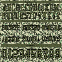 Load image into Gallery viewer, Custom Green Olive-Black 3D Pattern Dollar Authentic Football Jersey