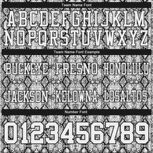 Load image into Gallery viewer, Custom White Black 3D Pattern Snakeskin Print Authentic Football Jersey