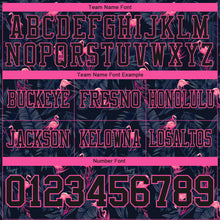 Load image into Gallery viewer, Custom Black Pink 3D Pattern Flamingo Authentic Football Jersey