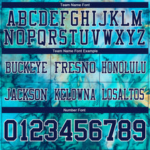 Load image into Gallery viewer, Custom Tie Dye Navy-White 3D Pattern Authentic Football Jersey