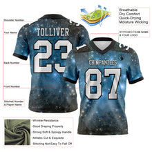 Load image into Gallery viewer, Custom Tie Dye White-Black 3D Pattern Abstract Trendy Holographic Vaporwave Style Authentic Football Jersey
