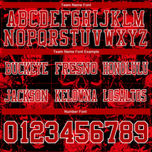 Laden Sie das Bild in den Galerie-Viewer, Custom Black Red-White 3D Pattern Halloween Skull Authentic Football Jersey