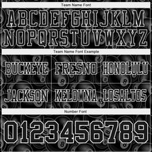 Load image into Gallery viewer, Custom Black White 3D Pattern Billiards Snooker 8 Ball Authentic Football Jersey