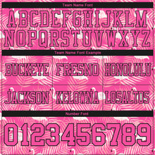 Load image into Gallery viewer, Custom Pink Black 3D Pattern Flamingo Authentic Football Jersey