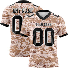 Laden Sie das Bild in den Galerie-Viewer, Custom Camo Black-White 3D Pattern Salute To Service Authentic Football Jersey
