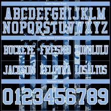 Load image into Gallery viewer, Custom Black Light Blue-White 3D Pattern American Flag Authentic Football Jersey