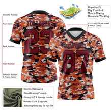 Laden Sie das Bild in den Galerie-Viewer, Custom Camo Crimson-Black 3D Pattern Salute To Service Authentic Football Jersey