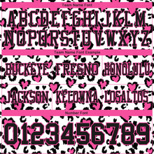 Load image into Gallery viewer, Custom White Black-Pink 3D Pattern Leopard Print Authentic Football Jersey