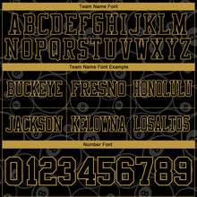 Load image into Gallery viewer, Custom Black Old Gold 3D Pattern Billiards Snooker 8 Ball Authentic Football Jersey