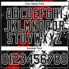 Load image into Gallery viewer, Custom Black Red-White 3D Pattern Design Splash Authentic Baseball Jersey