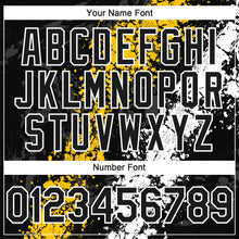 Загрузить изображение в средство просмотра галереи, Custom Black Yellow-White 3D Pattern Design Splash Authentic Baseball Jersey