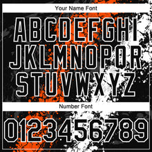 Load image into Gallery viewer, Custom Black Orange-White 3D Pattern Design Splash Authentic Baseball Jersey