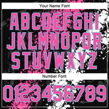 Загрузить изображение в средство просмотра галереи, Custom Black Pink Light Blue-White 3D Pattern Design Splash Authentic Baseball Jersey