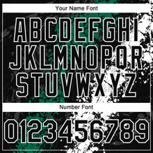 Загрузить изображение в средство просмотра галереи, Custom Black Kelly Green-White 3D Pattern Design Splash Authentic Baseball Jersey