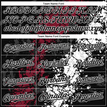 Загрузить изображение в средство просмотра галереи, Custom Black Crimson-White 3D Pattern Design Splash Authentic Baseball Jersey