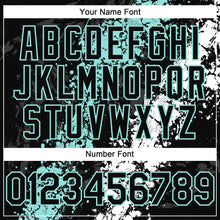 Загрузить изображение в средство просмотра галереи, Custom Black Ice Blue-White 3D Pattern Design Splash Authentic Baseball Jersey