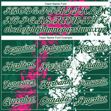 Загрузить изображение в средство просмотра галереи, Custom Green Hot Pink-White 3D Pattern Design Splash Authentic Baseball Jersey