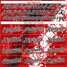 Charger l'image dans la galerie, Custom Red Black-White 3D Pattern Design Splash Authentic Baseball Jersey