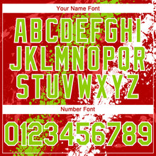 Загрузить изображение в средство просмотра галереи, Custom Red Neon Green-White 3D Pattern Design Splash Authentic Baseball Jersey