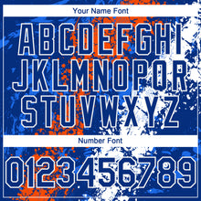 Charger l'image dans la galerie, Custom Royal Orange-White 3D Pattern Design Splash Authentic Baseball Jersey