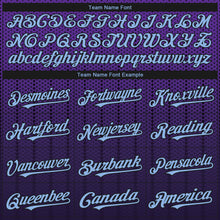 Загрузить изображение в средство просмотра галереи, Custom Purple Light Blue-Black 3D Pattern Design Gradient Geometric Shape Authentic Baseball Jersey