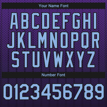 Загрузить изображение в средство просмотра галереи, Custom Purple Light Blue-Black 3D Pattern Design Gradient Geometric Shape Authentic Baseball Jersey