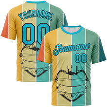 Load image into Gallery viewer, Custom Lakes Blue Black 3D Pattern Design Arrow Archery Bow Target Performance T-Shirt