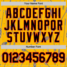 Load image into Gallery viewer, Custom Gold Black-Fire Red 3D Pattern Design Arrow Archery Bow Target Performance T-Shirt