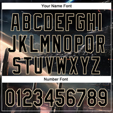 Загрузить изображение в средство просмотра галереи, Custom Black City Cream 3D Pattern Design Outer Space Starships Authentic Baseball Jersey