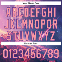 Загрузить изображение в средство просмотра галереи, Custom Purple Medium Pink 3D Pattern Design Outer Space Authentic Baseball Jersey