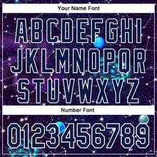 Загрузить изображение в средство просмотра галереи, Custom Dark Purple Navy-White 3D Pattern Design Outer Space Galaxy Solar Authentic Baseball Jersey