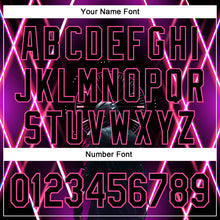 Загрузить изображение в средство просмотра галереи, Custom Blue Black-Pink 3D Pattern Design Outer Space Light Swords Authentic Baseball Jersey