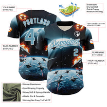 Загрузить изображение в средство просмотра галереи, Custom Blue Shadow Blue-White 3D Pattern Design Outer Space Starships Authentic Baseball Jersey