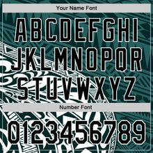 Загрузить изображение в средство просмотра галереи, Custom Teal Black-White 3D Polynesian Style Islander Authentic Baseball Jersey