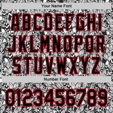 Загрузить изображение в средство просмотра галереи, Custom White Black-Fire Red 3D Polynesian Style Islander Authentic Baseball Jersey