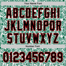 Загрузить изображение в средство просмотра галереи, Custom White Black Kelly Green-Fire Red 3D Polynesian Style Islander Authentic Baseball Jersey