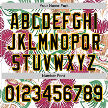 Загрузить изображение в средство просмотра галереи, Custom White Black-Gold 3D Polynesian Style Tiki Culture Palm Leaves Islander Authentic Baseball Jersey