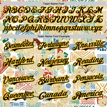 Загрузить изображение в средство просмотра галереи, Custom White Black-Gold 3D Polynesian Style Palm Leaves Islander Authentic Baseball Jersey