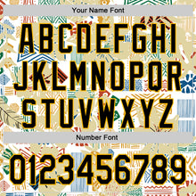 Загрузить изображение в средство просмотра галереи, Custom White Black-Gold 3D Polynesian Style Palm Leaves Islander Authentic Baseball Jersey