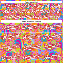 Загрузить изображение в средство просмотра галереи, Custom Pink White-Red 3D Pattern Design Trippy Groovy Magic Mushrooms Authentic Baseball Jersey